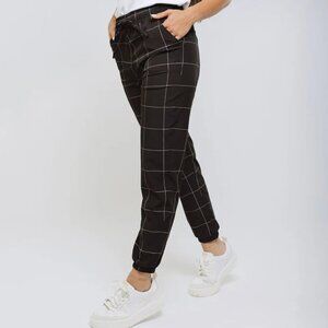 Albion Fit Everywhere Joggers - Gray Windowpane - Women's M